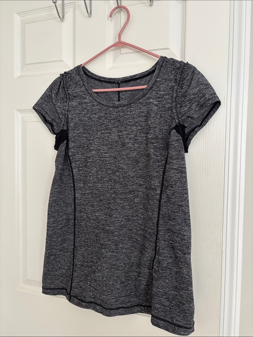 lululemon Run: Full Tilt Heather Gray Short Sleeve Active Tee